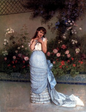 古典的な花 Painting - エレガントな美しさの女性 オーギュスト・トゥルムーシュ 古典的な花